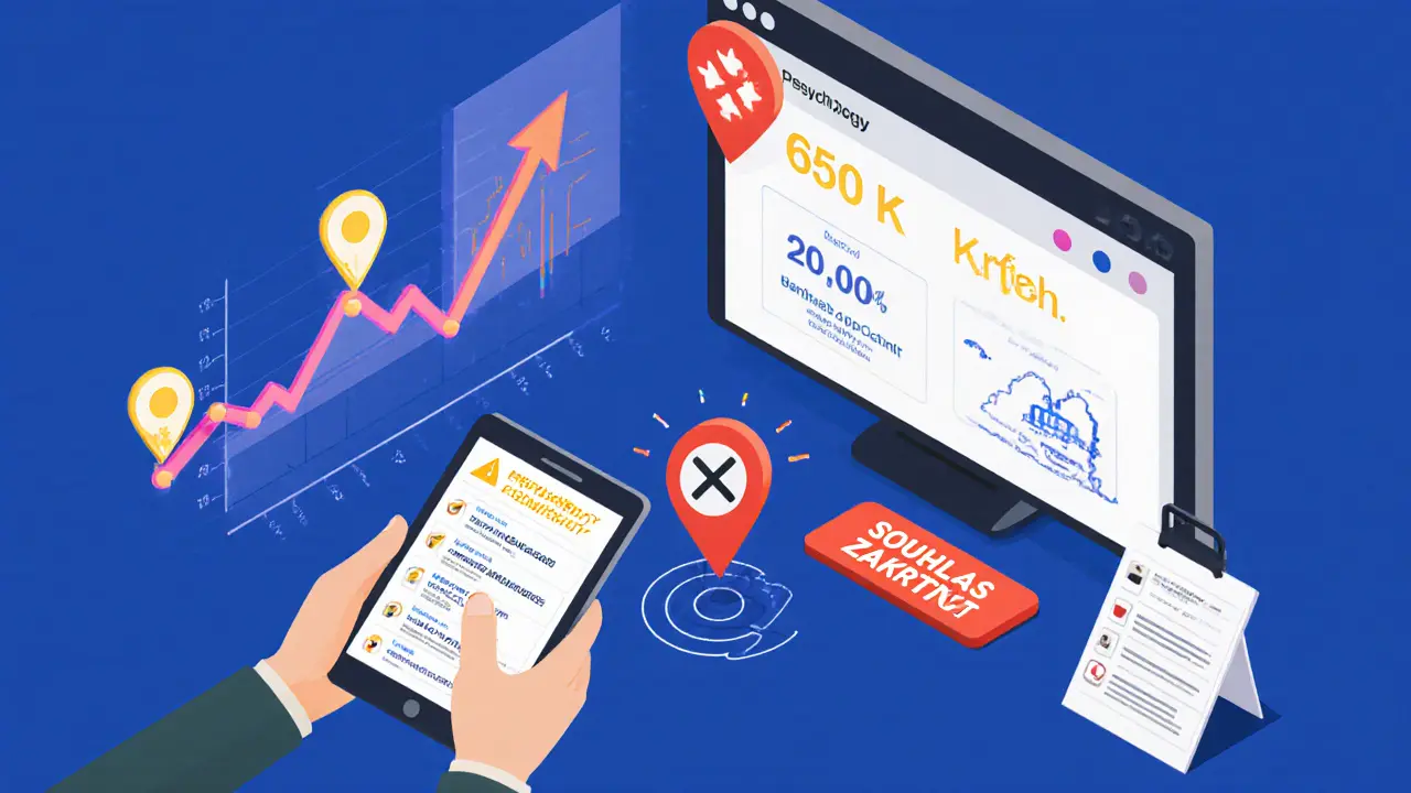 Národní registrační systém telepsychologie v ČR s označenými certifikovanými poskytovateli a varováním.