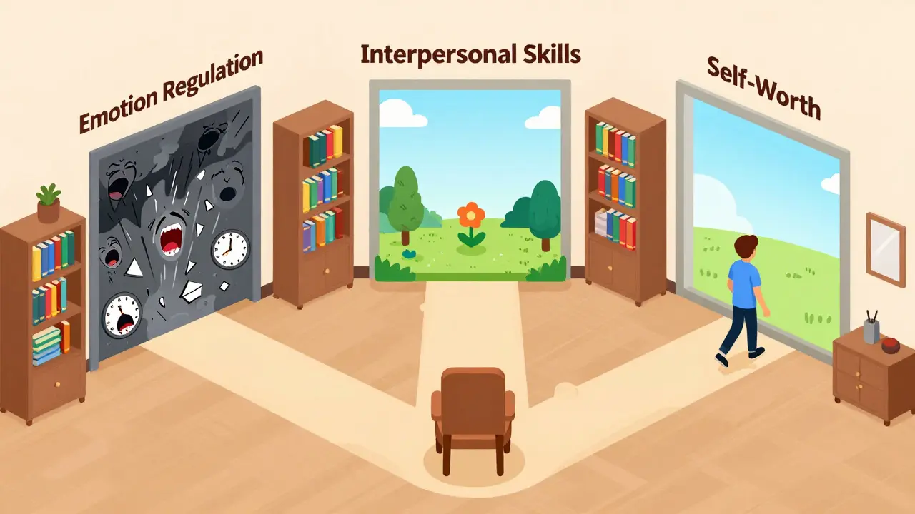 Tři cesty z terapeutického křesla ukazují cestu od chaosu k klidu a volnosti.