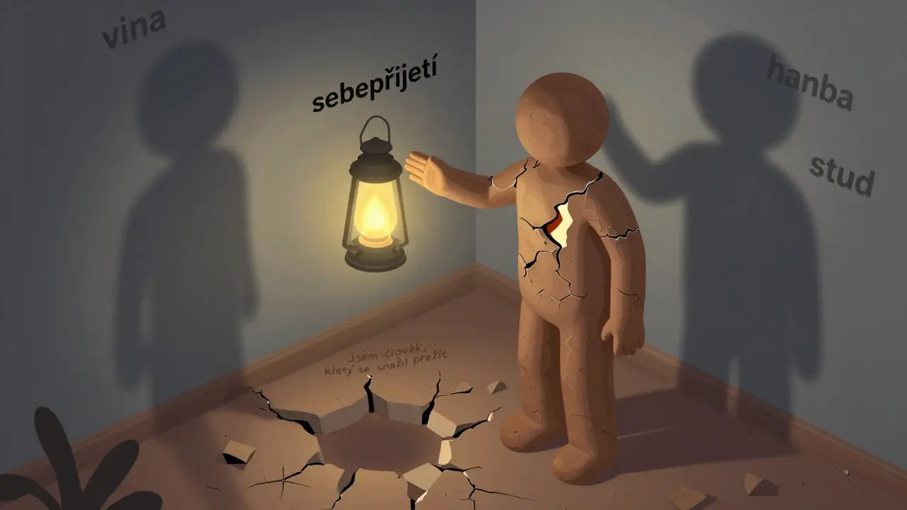 Práce se studem v léčbě závislosti: Jak se dostat k sebepřijetí