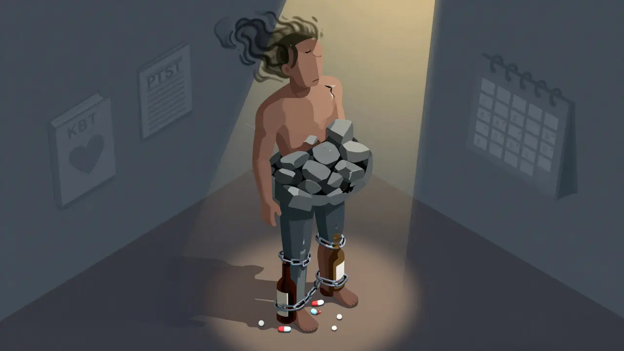 Komorbidity PTSD: Jak deprese, úzkost a závislosti ovlivňují léčbu a co s tím dělat