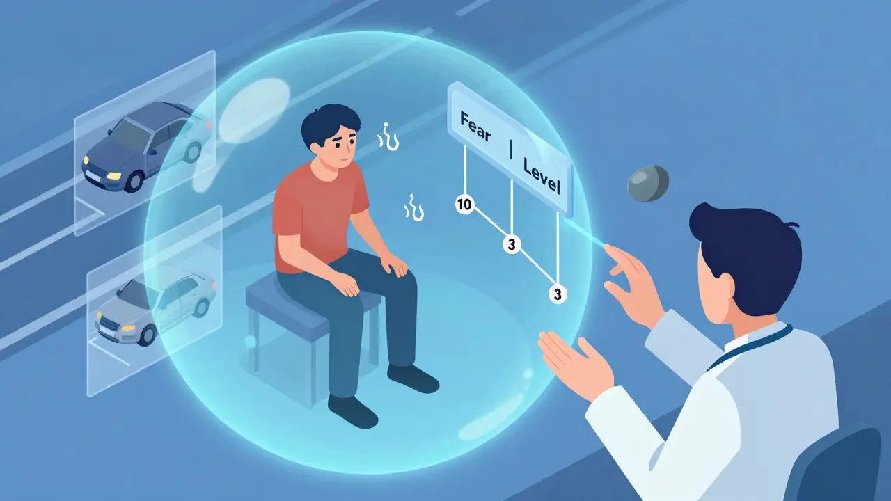 Terapeutická sezení s představou traumatu a postupným snižováním úzkosti.